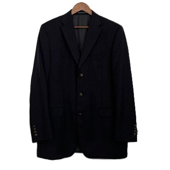 💖HOST PICK Jones New York Navy Single Breast Wool Suit Jacket 44R - Picture 1 of 4
